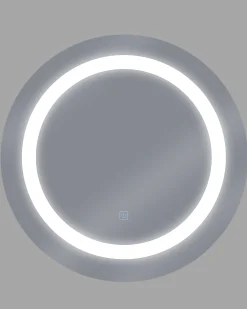 Lustro łazienkowe LED SELUNE 58 cm 58 cm Srebrny