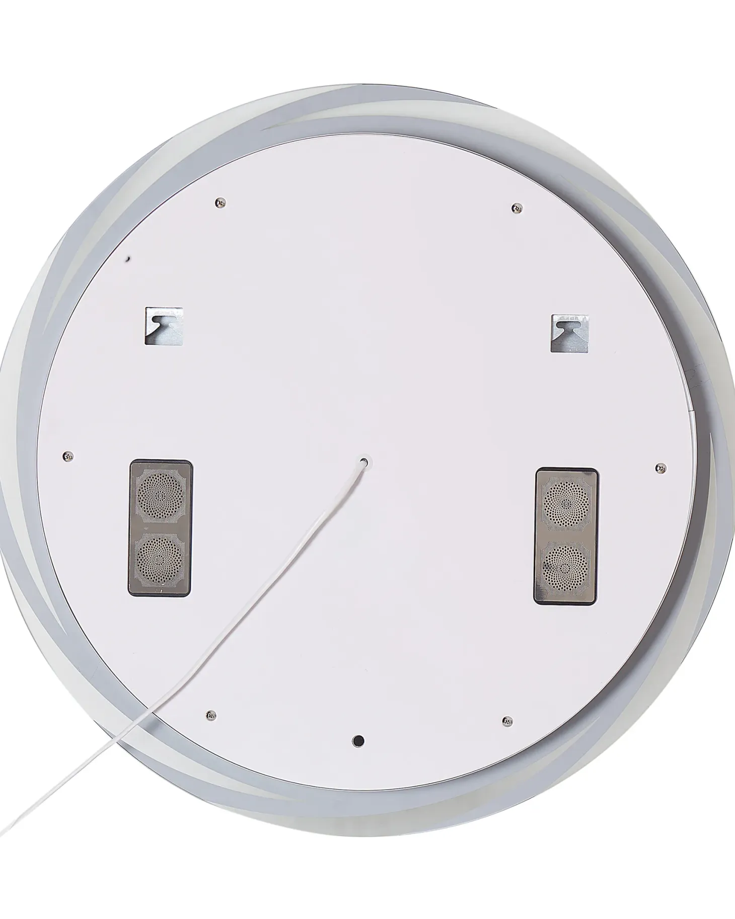 Lustro łazienkowe LED TANAY 60 cm 60 cm Wbudowany głośnik Bluetooth Srebrny