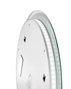 Lustro łazienkowe LED TANAY 60 cm 60 cm Wbudowany głośnik Bluetooth Srebrny