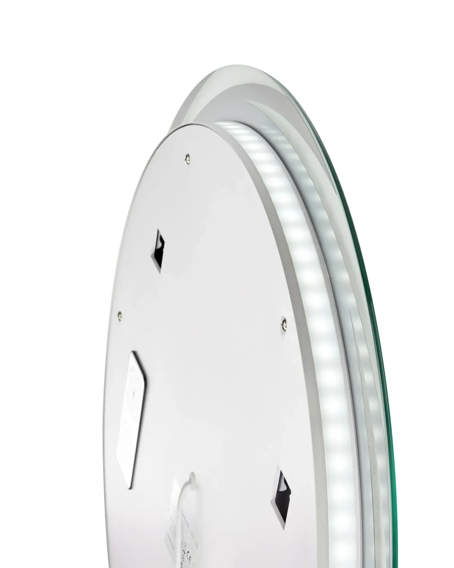 Lustro łazienkowe LED TANAY 60 cm 60 cm Wbudowany głośnik Bluetooth Srebrny