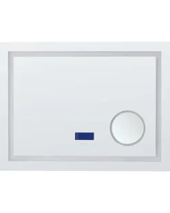 Lustro łazienkowe LED THAIX 80 cm 60 cm Srebrny