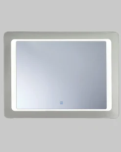 Lustro łazienkowe LED WASSY 80 cm 60 cm Srebrny