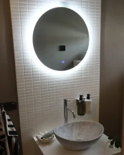 Lustro łazienkowe LED YSER 58 cm 58 cm Srebrny