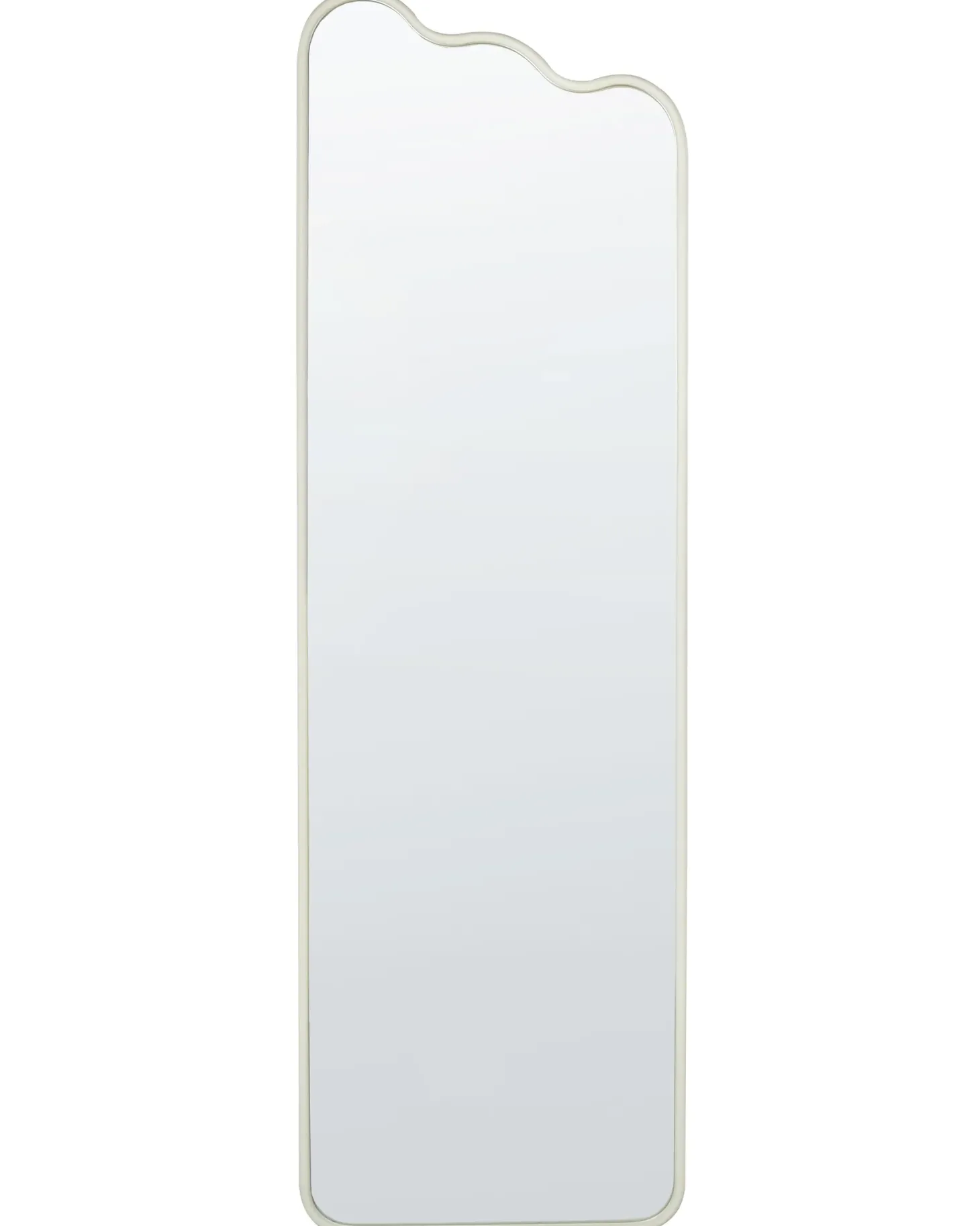 Lustro ścienne ABZAC 45 cm 145 cm Metal Złamana biel