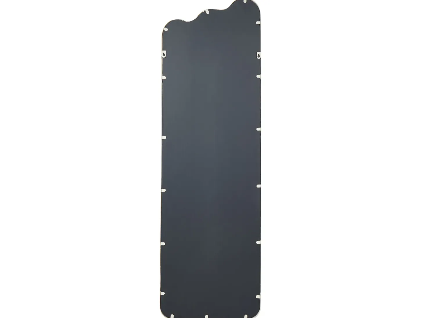 Lustro ścienne ABZAC 45 cm 145 cm Metal Złamana biel