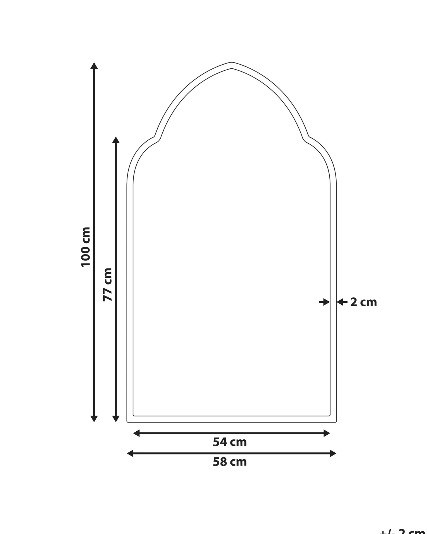 Lustro ścienne ACONCHI 58 cm 100 cm Metal Złoty