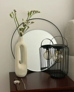 Lustro ścienne AGDE 50 cm 50 cm Metal Czarny