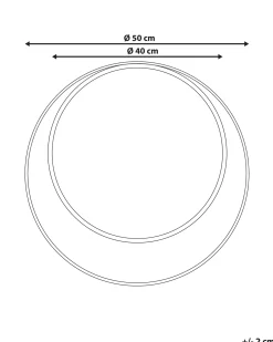Lustro ścienne AGDE 50 cm 50 cm Metal Czarny