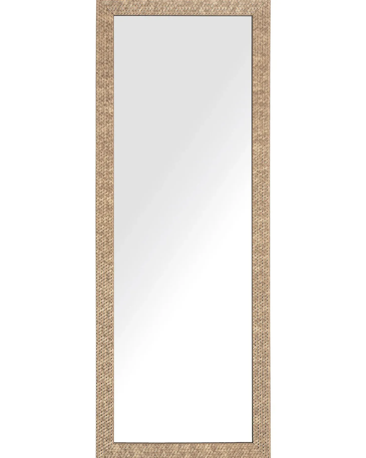 Lustro ścienne AJACCIO 50 cm 130 cm Mosiężny