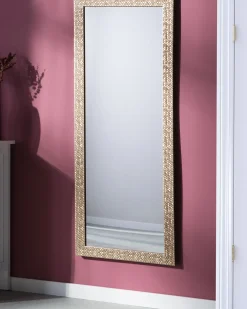 Lustro ścienne AJACCIO 50 cm 130 cm Mosiężny