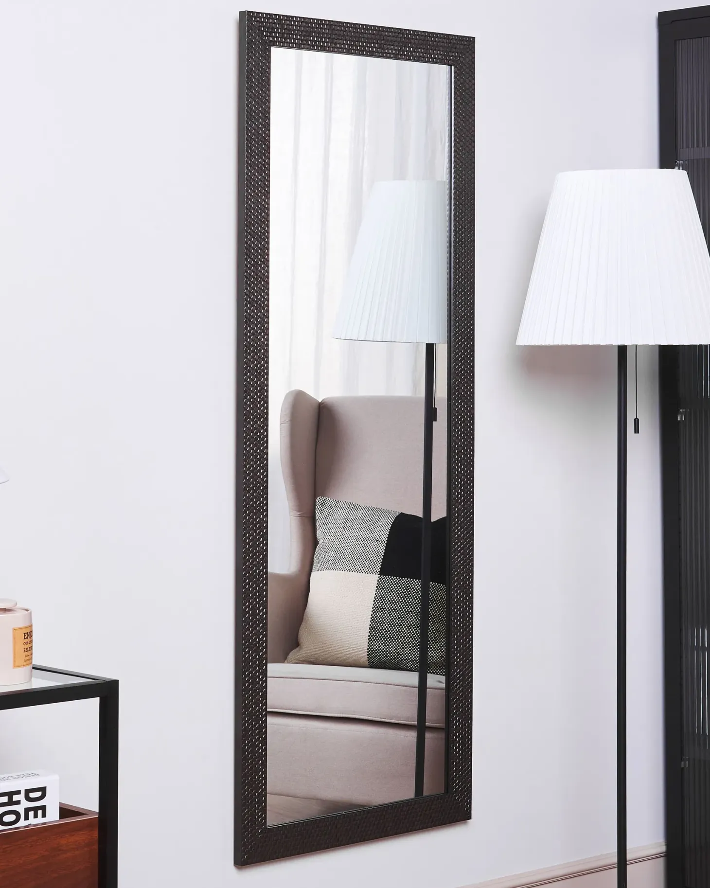 Lustro ścienne AJACCIO 50 cm 130 cm Srebrny