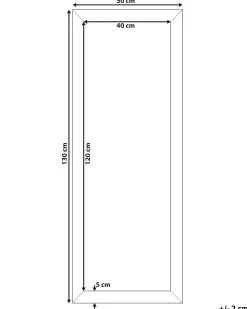 Lustro ścienne AJACCIO 50 cm 130 cm Srebrny