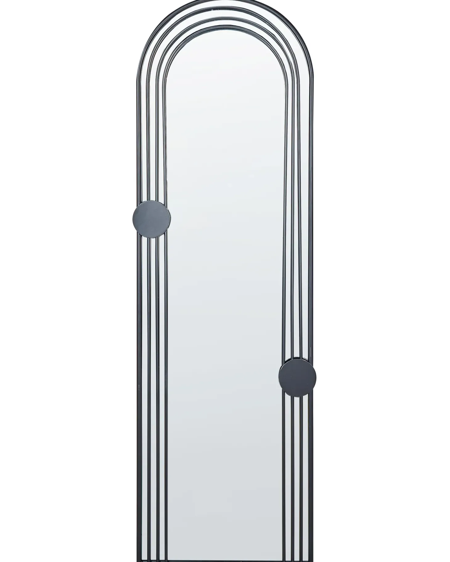 Lustro ścienne AJAIN 45 cm 146 cm Metal Czarny