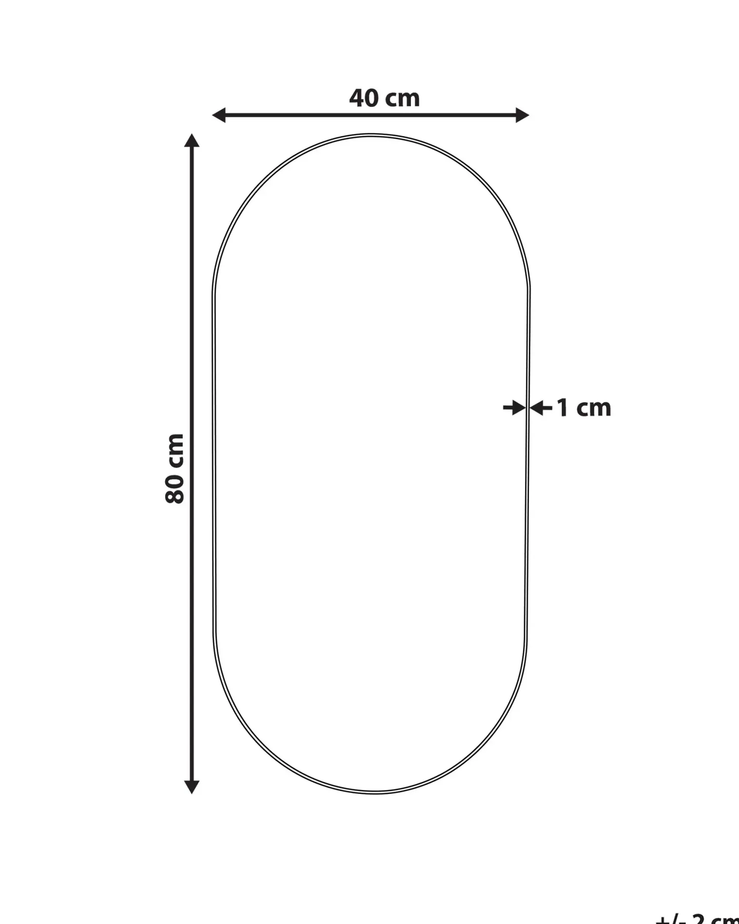 Lustro ścienne ALFORTVILLE 40 cm 80 cm Srebrny