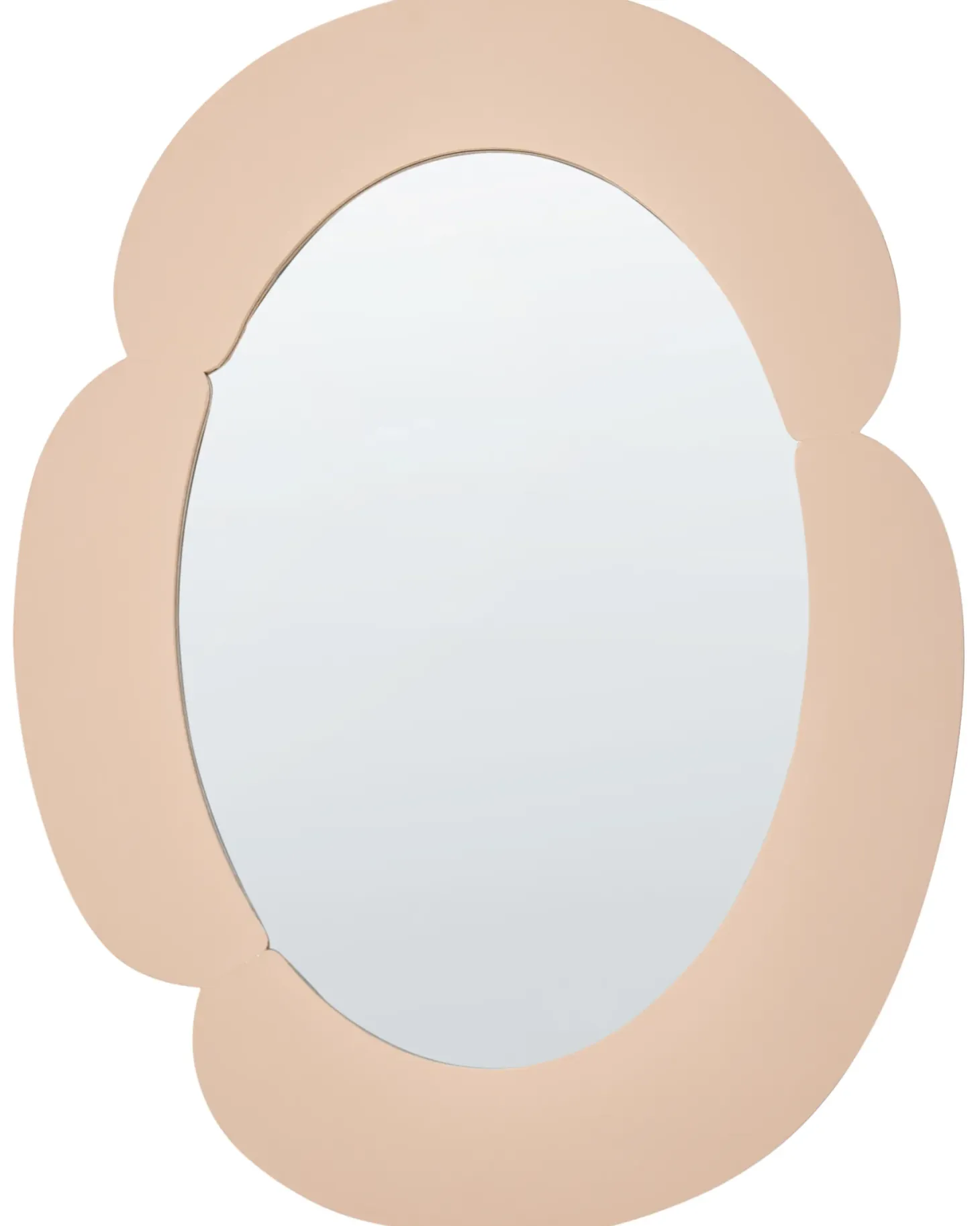 Lustro ścienne ALVENA 60 cm 80 cm Beżowy