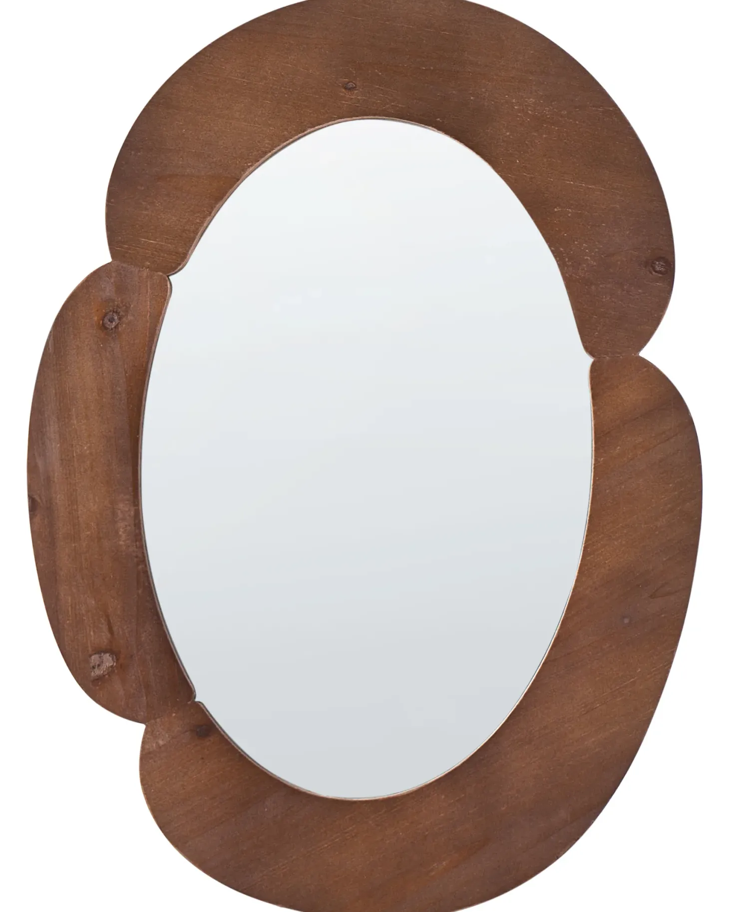 Lustro ścienne ALVENA 60 cm 80 cm Ciemnobrązowy