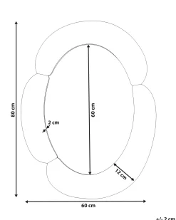 Lustro ścienne ALVENA 60 cm 80 cm Ciemnobrązowy