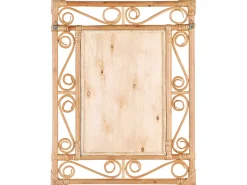 Lustro ścienne AMANU 41 cm 52 cm Rattan Naturalny