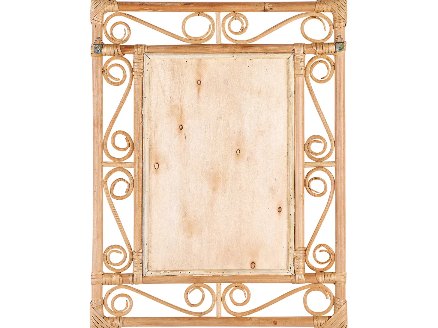 Lustro ścienne AMANU 41 cm 52 cm Rattan Naturalny