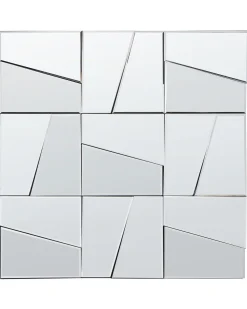 Lustro ścienne ANCEMONT 80 cm 80 cm Srebrny