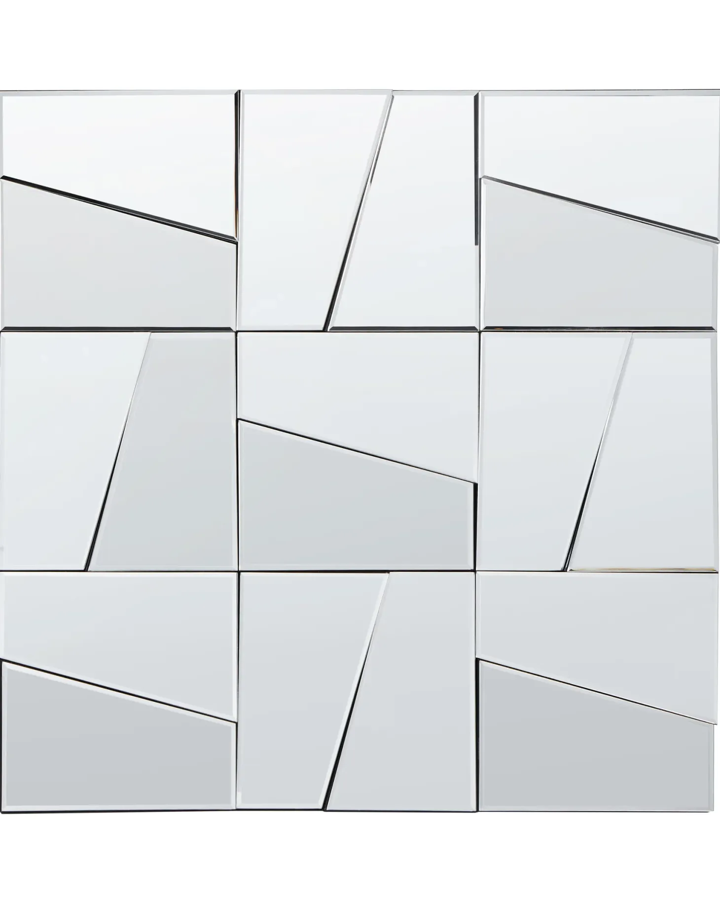 Lustro ścienne ANCEMONT 80 cm 80 cm Srebrny