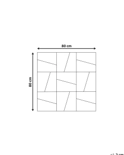 Lustro ścienne ANCEMONT 80 cm 80 cm Srebrny