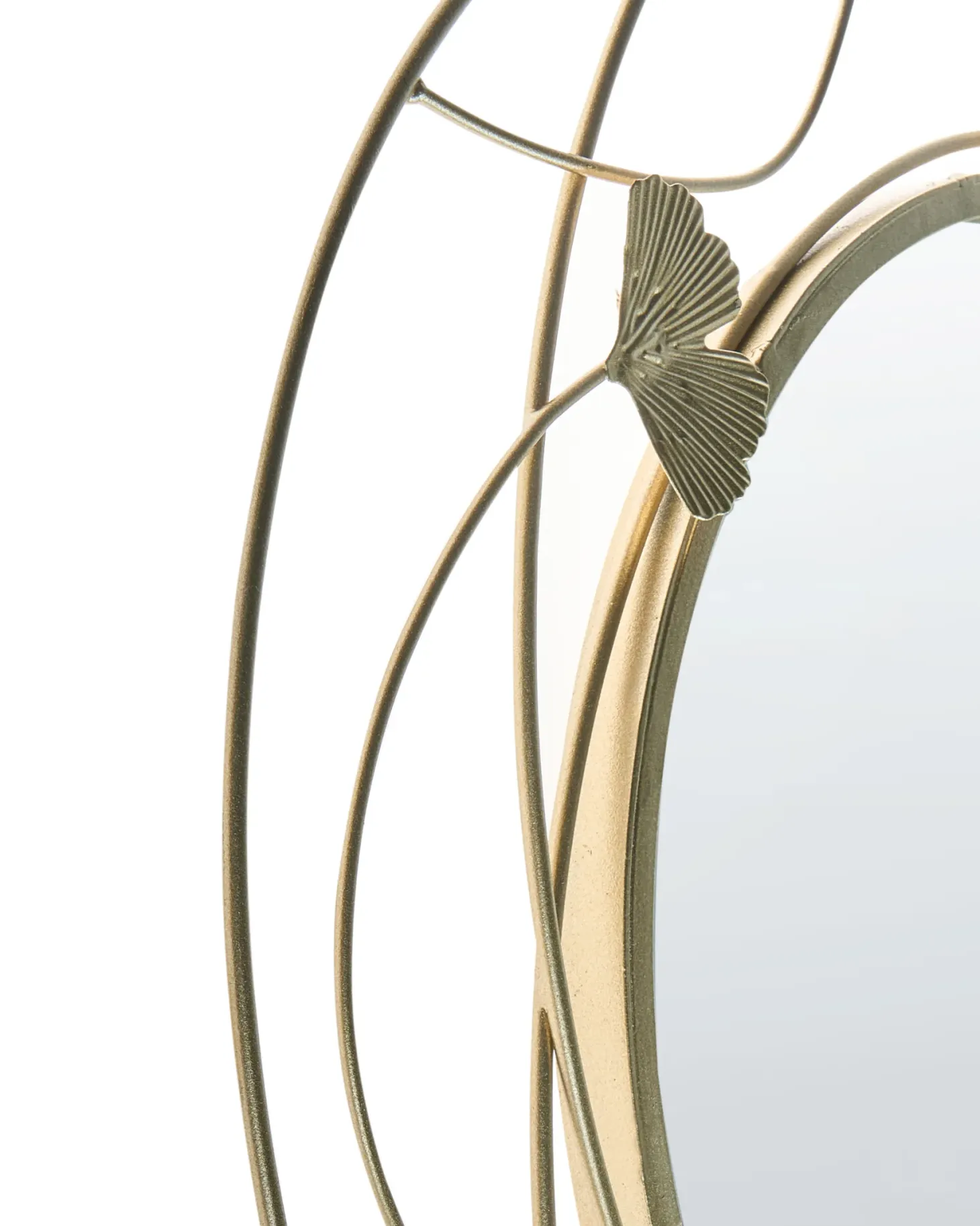 Lustro ścienne ANGLET 46 cm 49 cm Metal Złoty