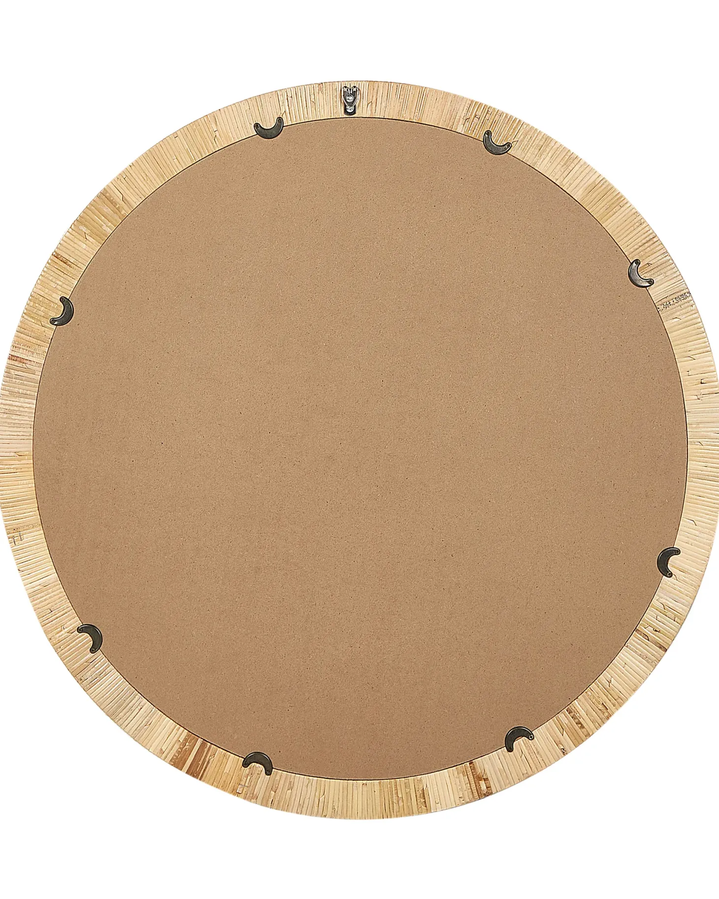 Lustro ścienne ANLEZY 80 cm 80 cm Rattan Naturalny