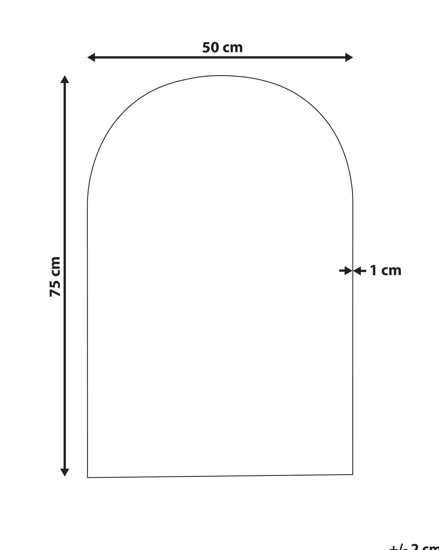 Lustro ścienne ANNECY 50 cm 75 cm Srebrny