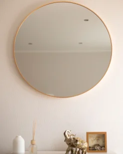 Lustro ścienne ANNEMASSE 80 cm 80 cm Metal Złoty