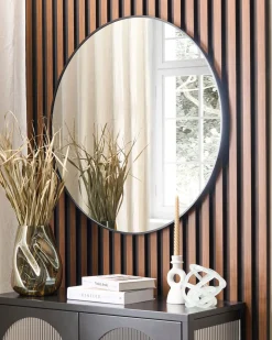 Lustro ścienne ANNEMASSE 80 cm 80 cm Metal Czarny