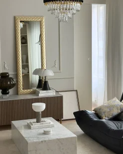 Lustro ścienne ANTIBES 50 cm 130 cm Złoty