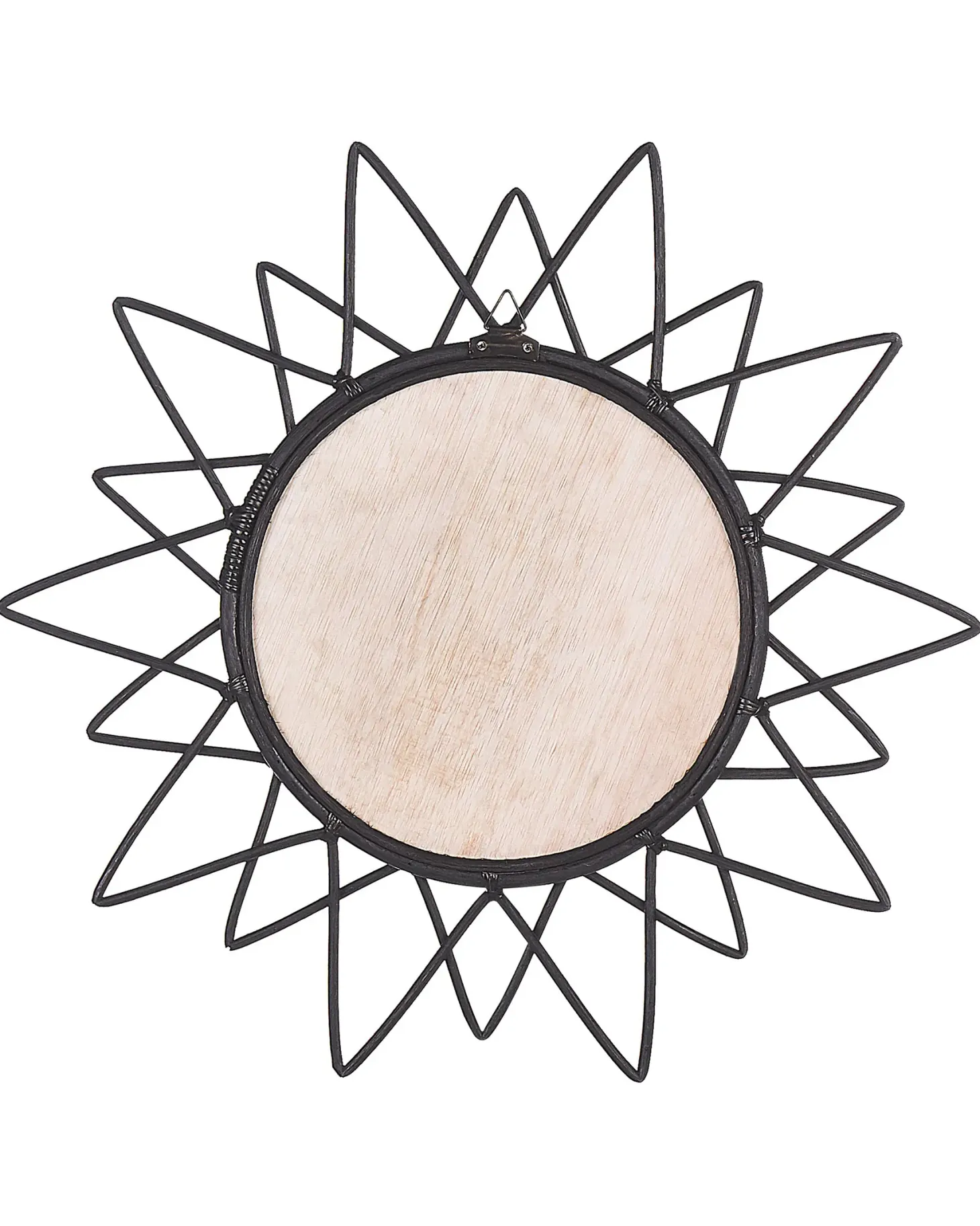 Lustro ścienne AROEK 61 cm 61 cm Rattan Czarny