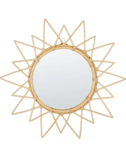 Lustro ścienne AROEK 61 cm 61 cm Rattan Naturalny