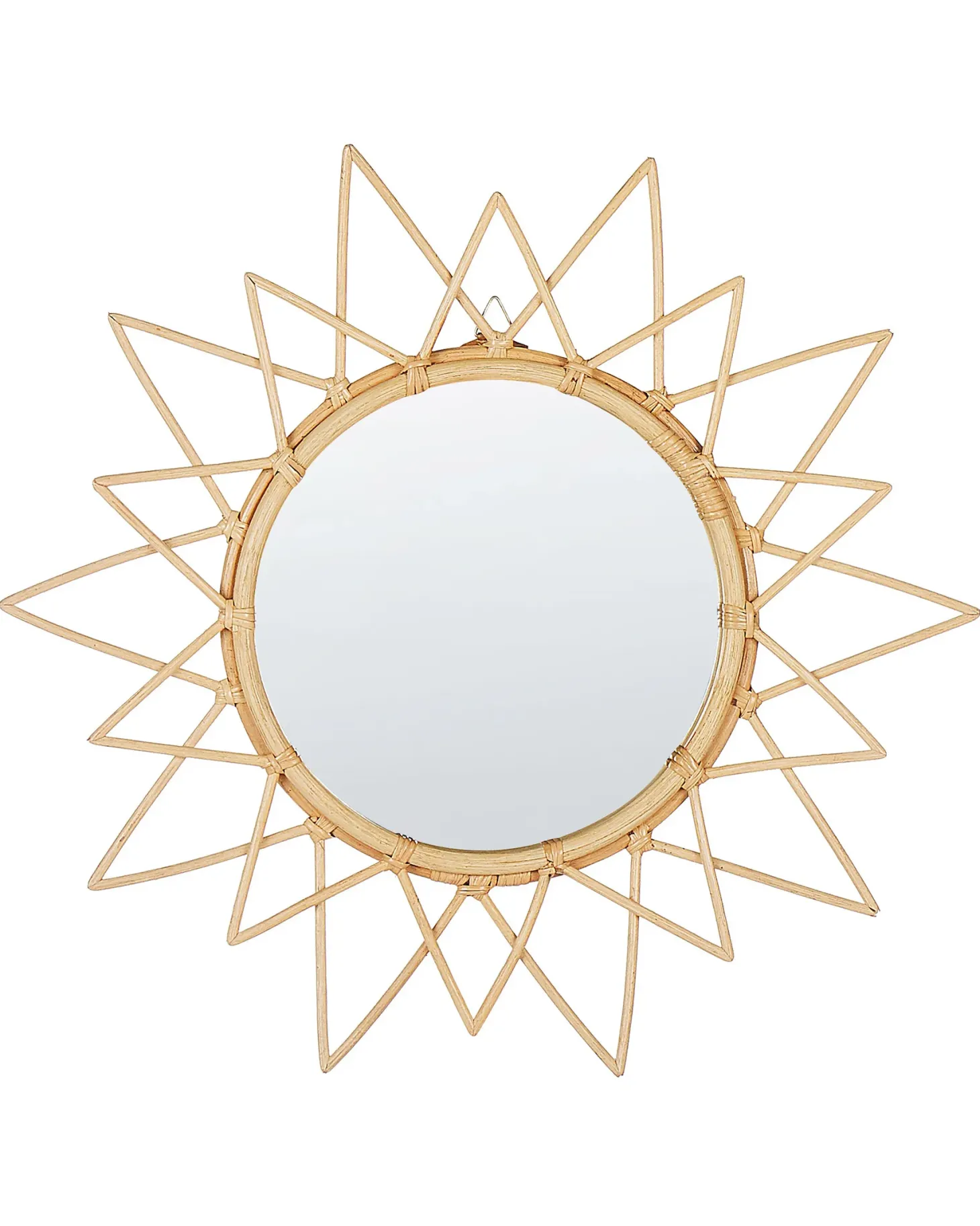 Lustro ścienne AROEK 61 cm 61 cm Rattan Naturalny