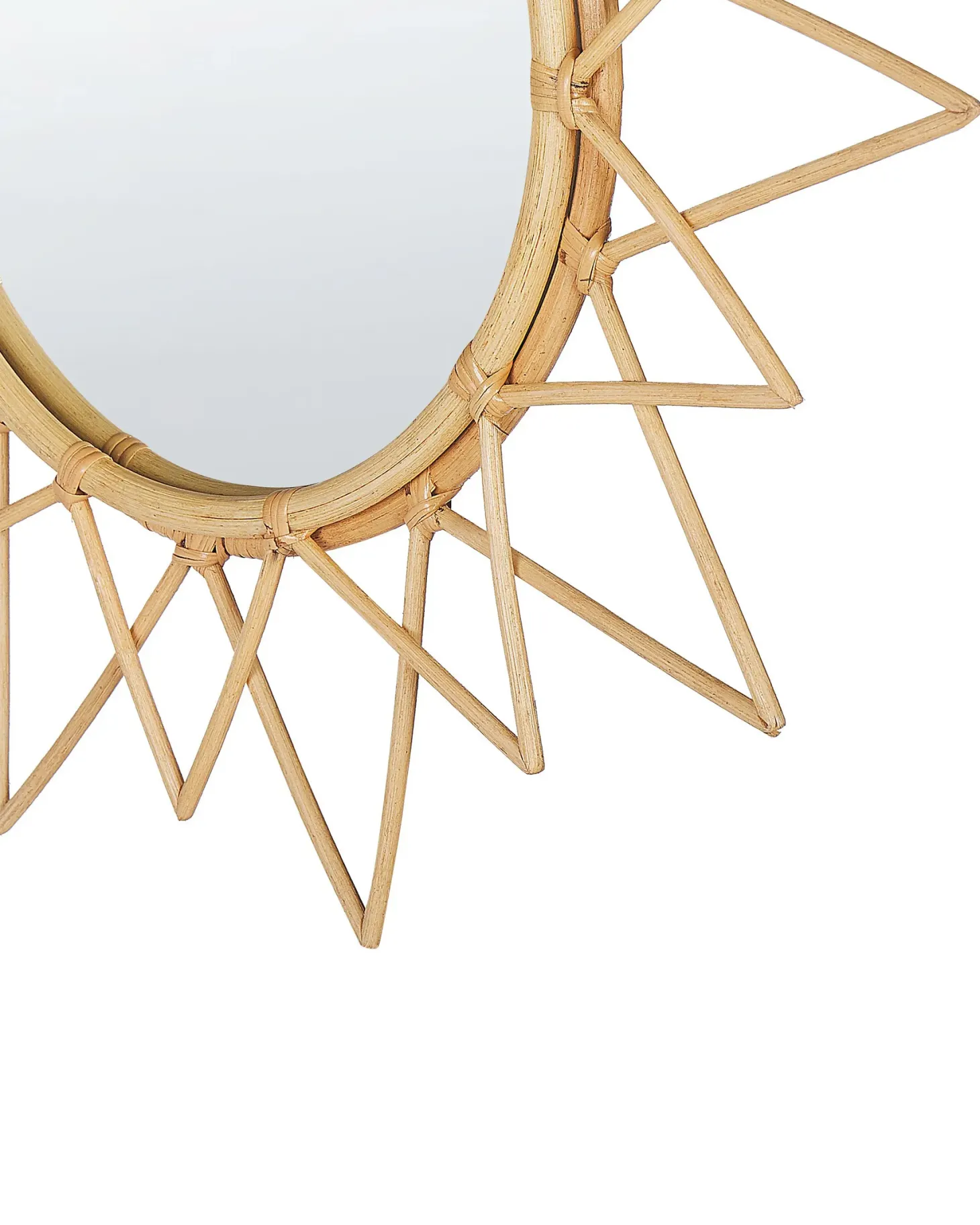 Lustro ścienne AROEK 61 cm 61 cm Rattan Naturalny