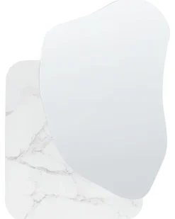 Lustro ścienne ARVERT 60 cm 80 cm Biały marmur