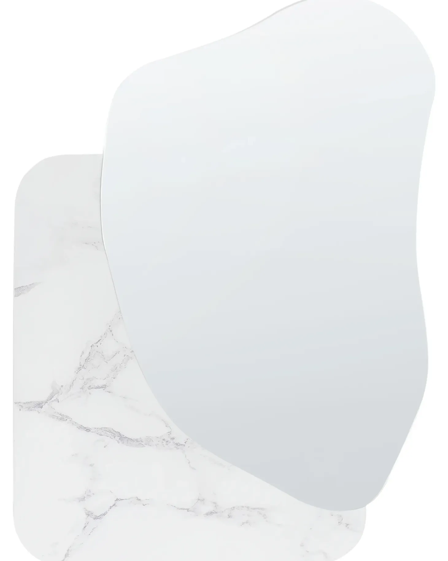 Lustro ścienne ARVERT 60 cm 80 cm Biały marmur