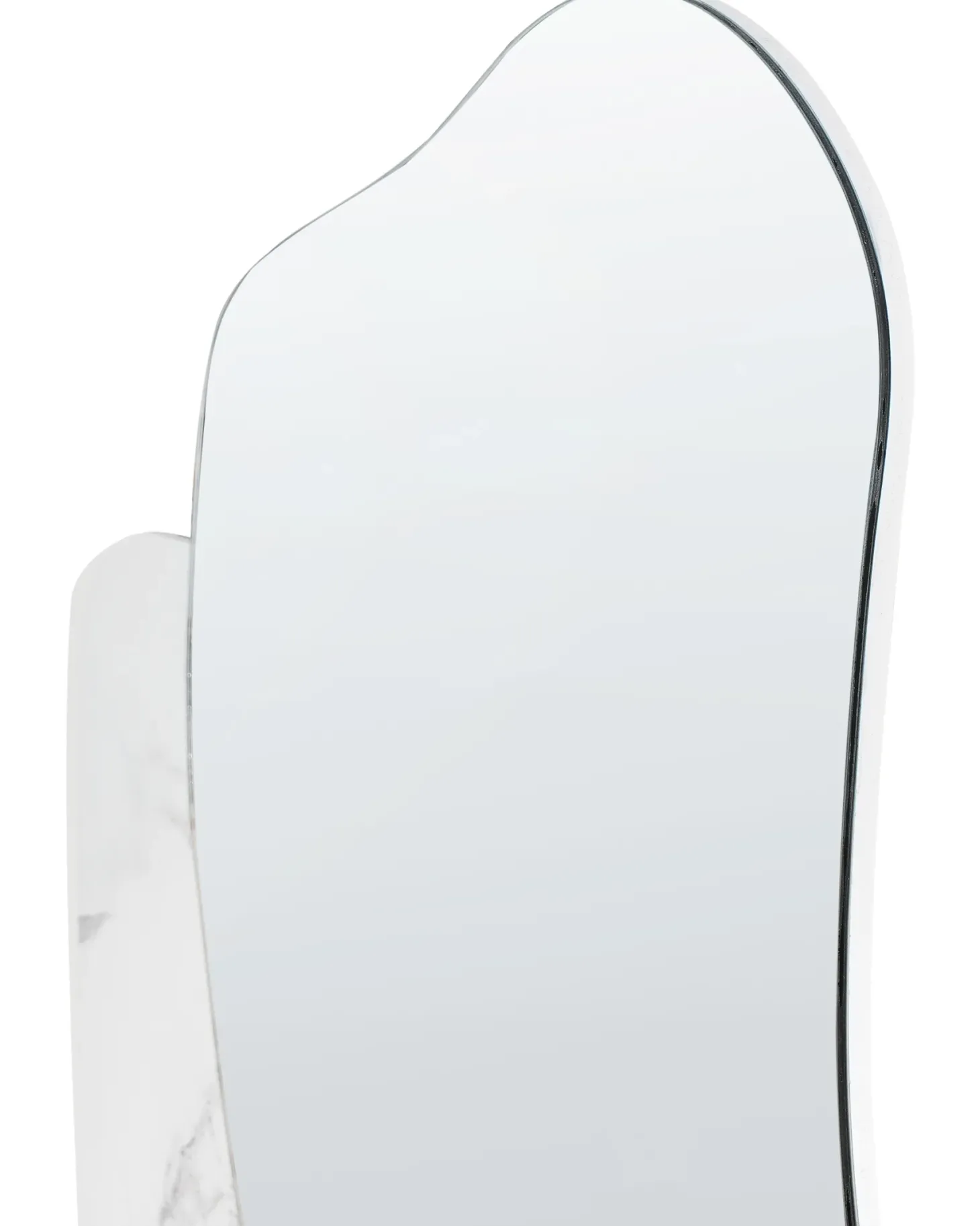 Lustro ścienne ARVERT 60 cm 80 cm Biały marmur