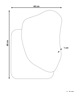 Lustro ścienne ARVERT 60 cm 80 cm Biały marmur