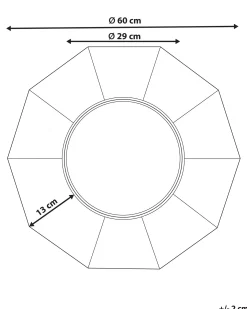 Lustro ścienne ASEM 60 cm 60 cm Drewno topolowe Brązowy
