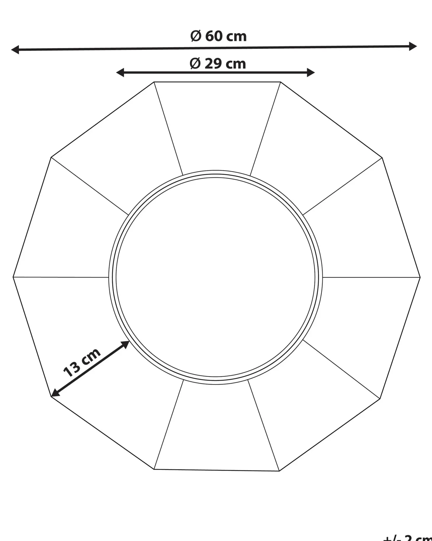 Lustro ścienne ASEM 60 cm 60 cm Drewno topolowe Brązowy