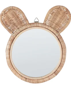 Lustro ścienne ASHANTI 30 cm 33 cm Rattan Naturalny