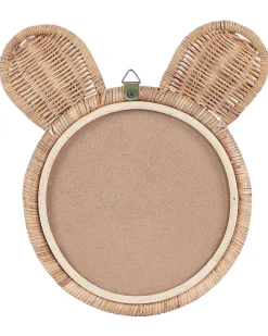 Lustro ścienne ASHANTI 30 cm 33 cm Rattan Naturalny