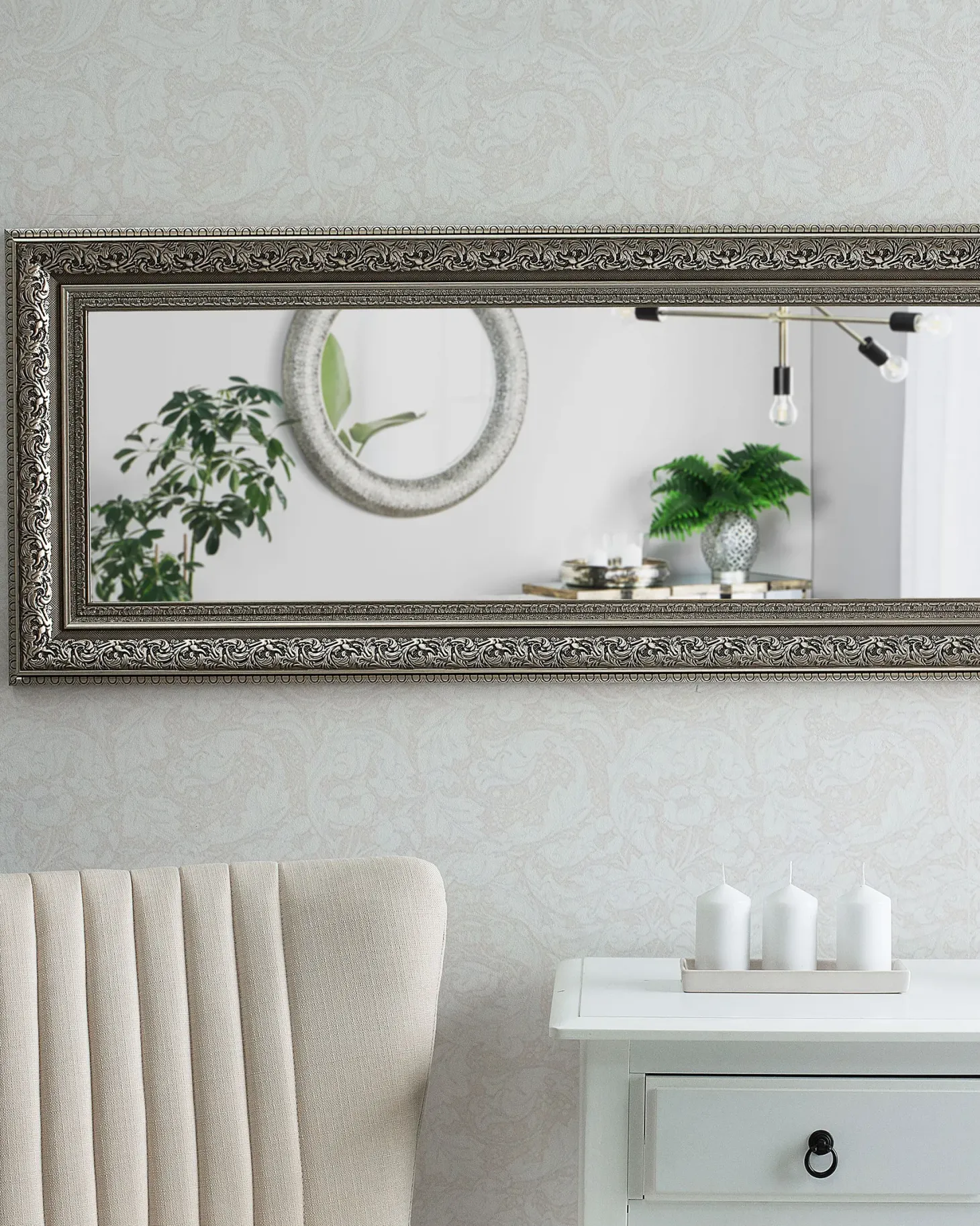 Lustro ścienne ASPEN 51 cm 141 cm Złoty