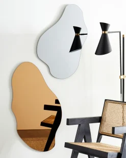 Lustro ścienne ASSIGNY 50 cm 92 cm Brązowy