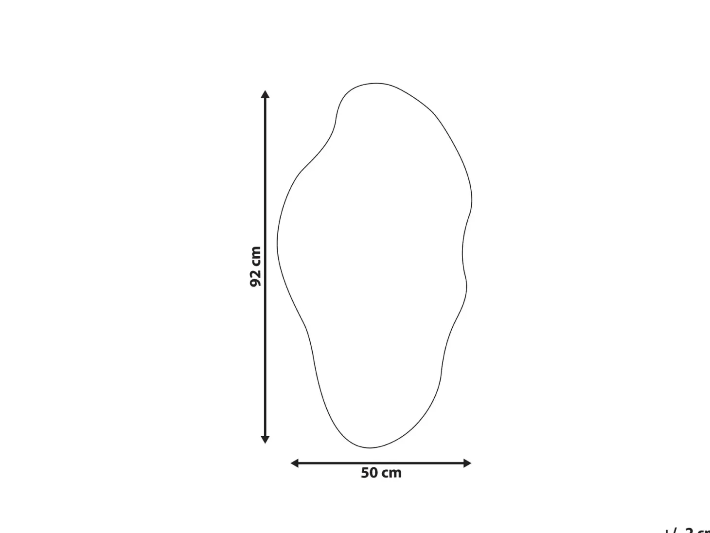 Lustro ścienne ASSIGNY 50 cm 92 cm Brązowy