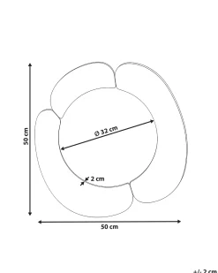 Lustro ścienne ATIK 50 cm 50 cm Biały