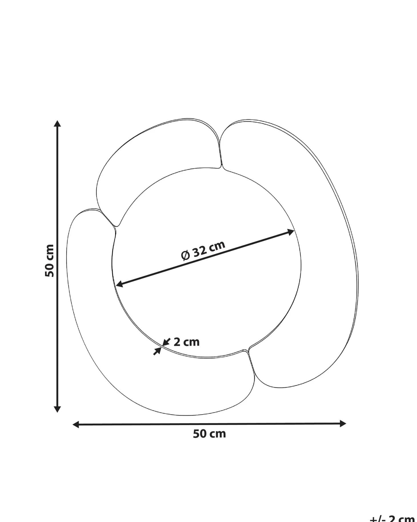 Lustro ścienne ATIK 50 cm 50 cm Biały