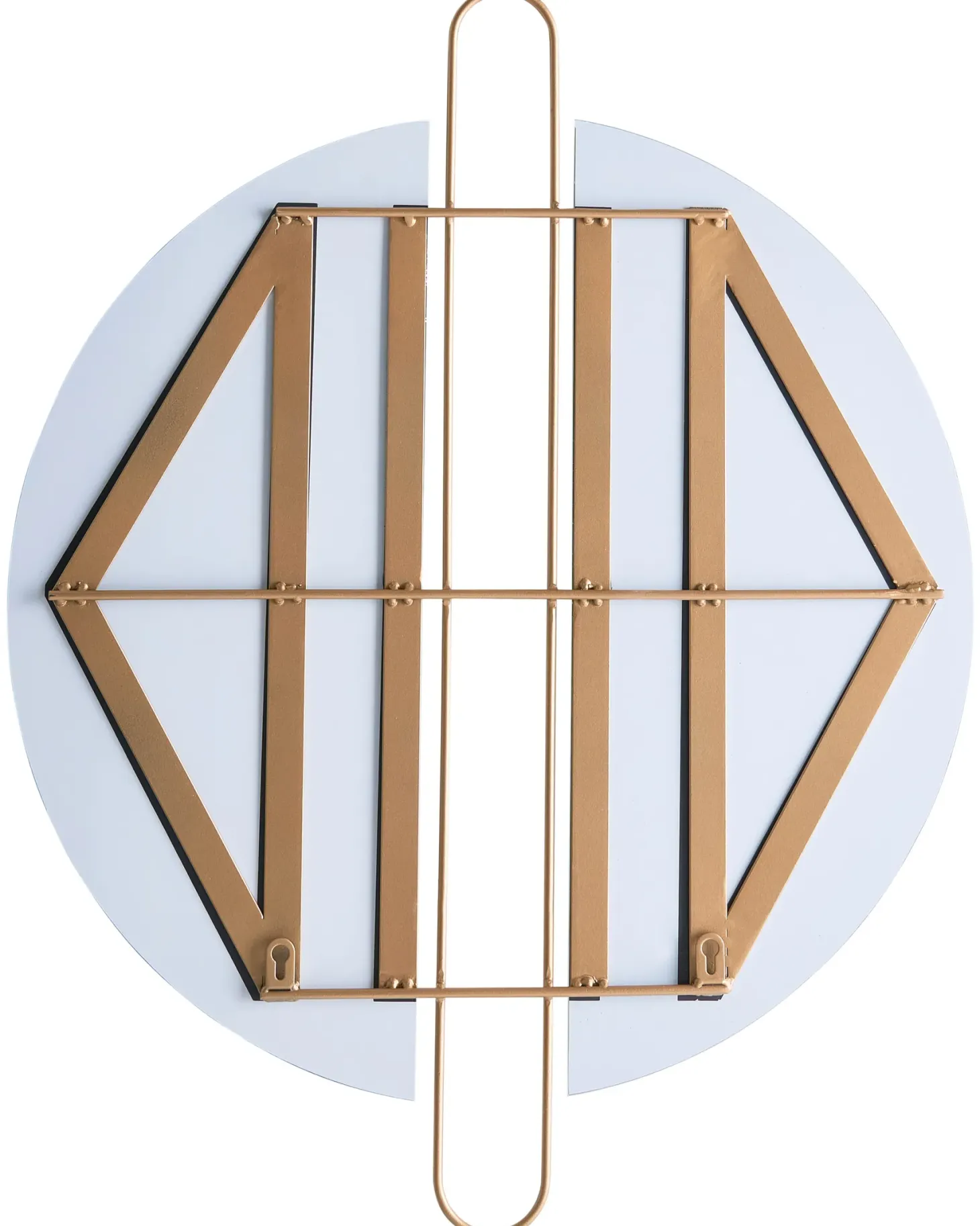 Lustro ścienne ATTIN 52 cm 65 cm Złoty